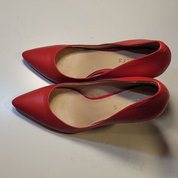 CHARLES BY CHARLES DAVIS POINTED TOE LEATHER HIGH HEEL STILETTOS SHOE - Picture 8 of 15